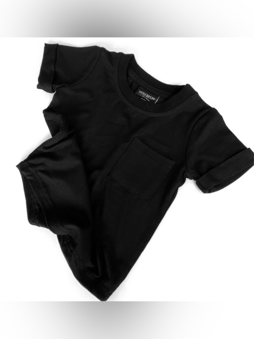 Little Bipsy BAMBOO POCKET TEE - BLACK - 3T